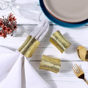 Anneaux de serviette en alliage de laiton Glam pour les réunions de famille et les décorations de fête Grand accent de table pour les tables à manger - Product Image 6
