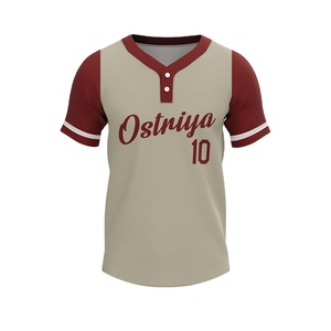 Nueva llegada: Camiseta de béisbol para hombre con dos botones, nueva moda, en venta, alta calidad, manga corta, transpirable - Product Image 1