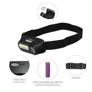 Torcia Frontale LED Regolabile 350 Lumen 4 Modalità, Fascia Regolabile, Batteria Ricaricabile - Product Image 2
