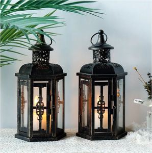 Ensemble de deux lanternes en métal personnalisées, fabriquées en Inde, pour la décoration de la maison, des hôtels, des restaurants, des mariages, des bureaux. Best-seller. - Product Image 5