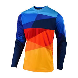 100% Polyester Motocross Jersey Personnalisé Séchage Rapide Auto Racing Maillots Coupe-Vent Maille Tissu Meilleure Qualité Imprimé Moto - Product Image 1