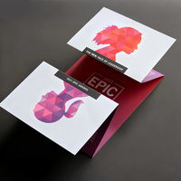 Brochure pliée en trois parties pour entreprise, impression offset, papier kraft, logo personnalisé, A3/A4, plastification recto-verso, COLORÉE