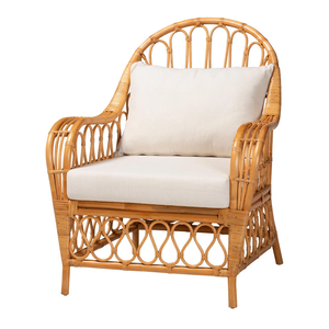 Rattan <b>chair</b> with woven pattern Home decoration Natural materials Eco-friendly <b>dining</b> <b>chair</b> Made in Vietnam Durable Wholesale - Product Image 2
