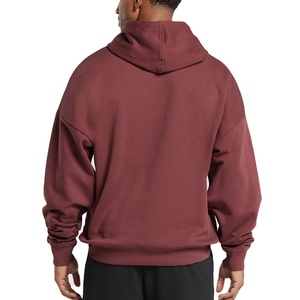 Sweat-shirts streetwear à coupe classique, à fermeture éclair, avec logo personnalisé, épaules tombantes, 100 % coton molletonné respirant, vente en gros - Product Image 2
