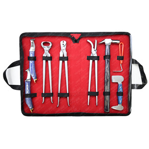 Kit de herramientas para herradores, equipo para herrar caballos, cuchillo para pezuña, martillo, pinza y extractor de fácil selección, cuidado de pezuñas de caballos de acero inoxidable - Product Image 1