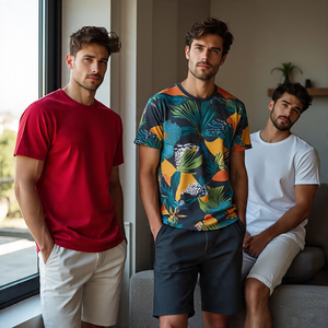 เสื้อยืดแขนสั้นพลัสไซส์ชุดกางเกงขาสั้นสำหรับผู้ชายชุดกางเกงขาสั้นพิมพ์ลายสำหรับกีฬาวิ่งจ๊อกกิ้ง - Product Image 6