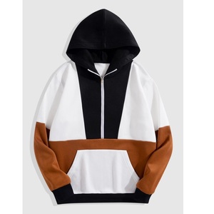 Pull-over d'hiver en tricot de coton mélangé pour hommes, sweat-shirt à capuche décontracté de style Hip Hop avec imprimé DTF à la mode, teint uni - Product Image 3