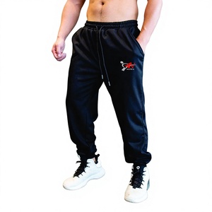 Logo personnalisé de haute qualité 320 GSM 90% Polyester 10% Spandex décontracté Fitness athlétique survêtement pantalon uni hommes pantalons de survêtement - Product Image 1