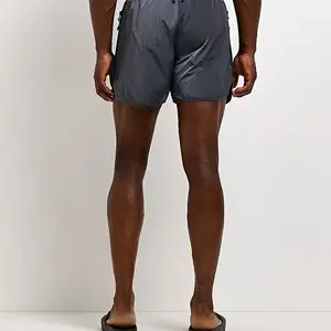 Regular Fit 100% Nylon Polyamide Side Slip Pockets Elasticated Waist Grey Regular Fit Iridescent Swim Shorts