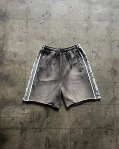 Short à cordon 100% coton délavé vintage pour homme Rayures latérales écologiques délavées à l'acide multicolores pour la saison estivale - Product Image 1