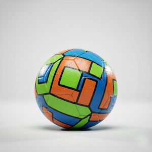 Ballon de football bleu 2026 taille 5, cousu à la machine, en cuir thermocollé, pliable, avec logo personnalisé, jouet d'extérieur, cadeau pour garçons - Product Image 4