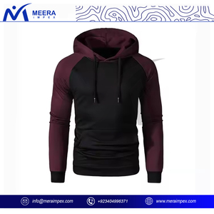 Sweat-shirt à capuche classique de couleur unie pour hommes, sweat à capuche durable avec poignets et ourlet côtelés pour un usage quotidien, été ODM Supply - Product Image 2