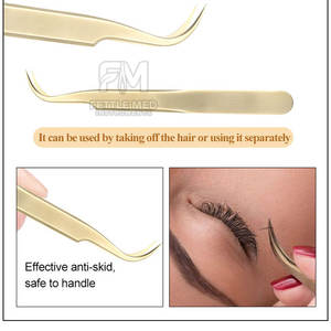 แหนบต่อขนตาสแตนเลสคุณภาพสูง จับถนัดมือ สำหรับมืออาชีพ ใช้แยกขนตาและจัดทรงขนตาขั้นสูง - Product Image 5