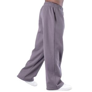 Pantalon de survêtement homme de haute qualité, couleur unie, avec cordon de serrage, coupe ample, jambe droite, en coton personnalisé, style baggy - Product Image 3