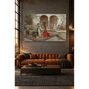 Fida Fabio Fabbi dansant près de la piscine dans une cour, impression sur toile - Product Image 3