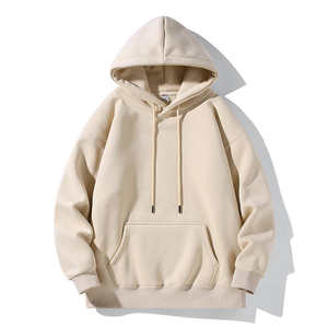 Sweat à capuche personnalisé de haute qualité avec logo, sans cordon, 100% coton molletonné, sweat à capuche ample, sweat à capuche court pour homme - Product Image 3