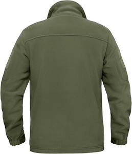 Veste polaire tactique coupe-vent à fermeture éclair pour hommes pour l'automne et l'hiver Manteau polaire doux et chaud avec 5 poches zippées Impression en relief - Product Image 2