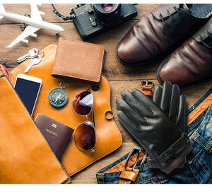 Guantes Tácticos de Piel de Cabra Genuina para Hombre, para Conducir Automóviles, Actividades al Aire Libre y Ciclismo, Estilo Sencillo, para las Cuatro Estaciones - Product Image 5