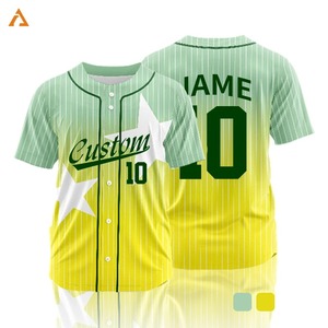 Jersey de béisbol de alta calidad con logotipo personalizado Jersey de béisbol Estilos ligeros de dos botones con mangas cortas para niños Softball - Product Image 1
