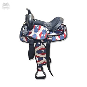 Wholesale All-Colors Western Horse Saddles <b>Synthetic</b> <b>Leather</b> with Suede Seat for Equestrian Bulk - Product Image 3