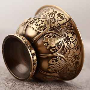 Taza de cobre ecológica, botella, taza de latón martillado Vintage, jarra/taza de café de cerveza de mula de Moscú - Product Image 5