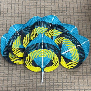 Abanicos de mano de bambú tropical tejido artesanal, diseño tradicional pintado para recuerdos, bodas, juegos de regalo artesanal vietnamita, Vietnam - Product Image 5
