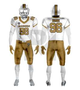 Venta al por mayor 100% poliéster uniforme de fútbol americano personalizado talla grande equipo de equipo con características transpirables conjuntos de Calidad única - Product Image 4