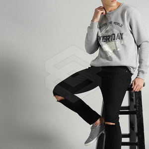High Quality Sweat Shirt With Crew Neck 2026 Latest Design OEM Custom Made Men <b>Plain</b> <b>Sweatshirt</b> - Product Image 4