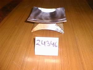 Luxury Fruit <b>Bowl</b> Polished Metal and Wood for Wedding Decor Return Gift - Product Image 3