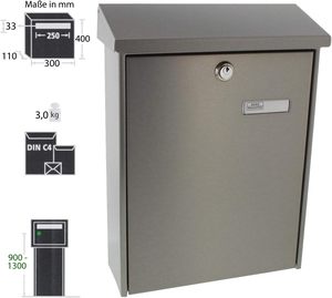 Venta al por mayor Buzón montado en la pared Estilo EE. UU. Artículos de muebles de acero galvanizado Metal Personalizado OEM ODM Decoración del hogar personalizada - Product Image 5