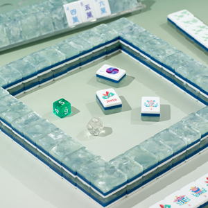 Set di Mahjong Americano Portatile con 160 Tessere <span class=keywords><strong>in</strong></span> Acrilico, Finitura Incisa Stile Olive Grove, per Sessioni di Gioco <span class=keywords><strong>in</strong></span> Viaggio - Product Image 3