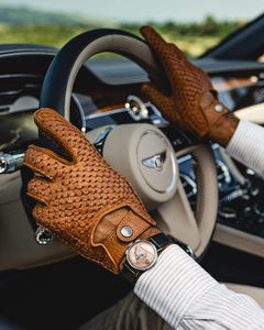 Recién llegado, guantes de conducción de coche de cuero genuino, guantes de conducción de piel de cabra a la moda diaria para exteriores, precios razonables con logotipo personalizado - Product Image 2