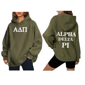 OEM Sweatshirts à capuche d'hiver Alpha Delta Pi pour femmes Logo brodé personnalisé unisexe - Product Image 2