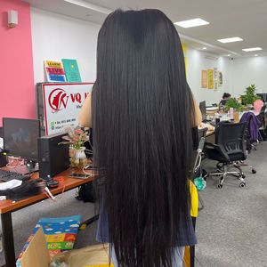 2024วิกผมแท้สำหรับผู้หญิงผิวดำผมตรงยาวทรงกระดูก - Product Image 1
