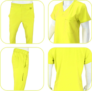 Tenues professionnelles Blaze Fight Wear : Ensembles d'uniformes médicaux unisexes à manches courtes pour infirmières, col montant, en tissu sergé pour équipes médicales - Product Image 1