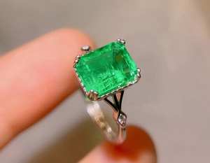 <b>Emerald</b> Signet Mens Ring Sterling Silver Handmade <b>Emerald</b> Gemstone Wedding Ring Unisex May Birthstone Gift For Him Jewelry - Product Image 4