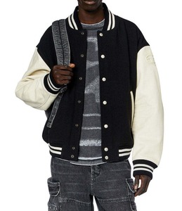 Wholesale Men's Vintage College Bomber Jacket Casual Varsity Baseball Design with 3D Embroidery <b>Patches</b> Front Logo-for Winter - Product Image 3