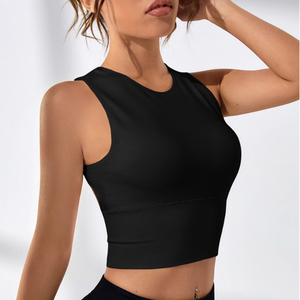 QUICK DRY Knitted <b>Vest</b> Moisture Wicking Breathable Seamless Women'S Yoga Sleeveless <b>Top</b> <b>Built</b> <b>in</b> Yoga <b>Tops</b> Fitness - Product Image 3