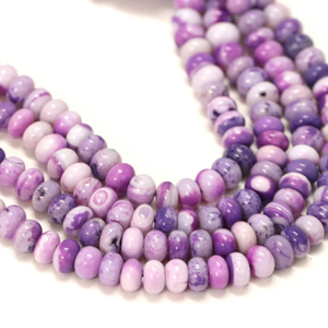 Perles rondes en opale rose et violette : Bijoux en pierres précieuses AAA (7-10 mm) - Product Image 2