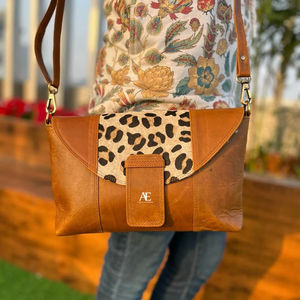 Nuevos bolsos de hombro de cuero de piel con estampado de animales de estilo occidental de alta calidad de moda genuina superventas bolsos laterales para mujeres - Product Image 1