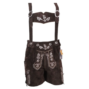 Pantalones cortos tradicionales alemanes de estilo bávaro por encargo al por mayor ajuste regular OEM personalización ecológica sólida bordada - Product Image 2