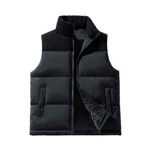 Chaleco con cremallera de invierno hecho a medida con cuello levantado, fabricante de ventas directas, uniforme de chaleco de trabajo impermeable informal - Product Image 1