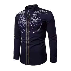 New Autumn Men Long Sleeves <b>Shirt</b> Solid Color Mandarin Collar Slim Fit <b>Shirt</b> Street Wear Men Mandarin Collar Best Quality - Product Image 3