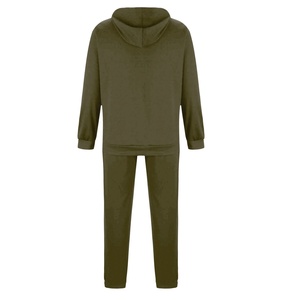 Wholesale Men's Casual 100% Polyester Hooded Tracksuit Breathable Custom Logo Drawstring Closure Solid Pattern For Winter Season - Product Image 4