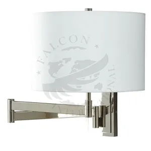 Hardwired dài Swing cánh tay tán núi Tường Đèn Đọc Sách 1 ánh sáng nhôm tường sconce