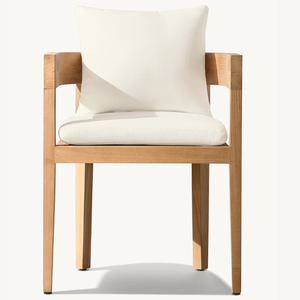 Chaise individuelle en teck, style moderne, idéale pour l'extérieur, avec accoudoirs et mousse souple – Offre spéciale - Product Image 4