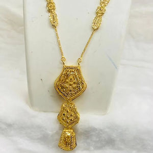 Collier vintage Dubai plaqué or pour femmes Classic Diamond Zircon Pearl Alloy Strand Chain Wedding Anniversary Jewelry Gift - Product Image 1