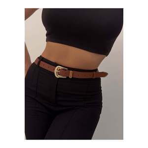 Ceinture à boucle pont pour femme, pour pantalon, veste, robe, chemise - Marron clair - Product Image 1