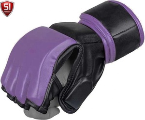 ถุงมือ MMA แบบครึ่งนิ้ว SUMROOS หนัง PU สำหรับฝึกซ้อมและต่อยมวย ปรับระดับได้ด้วยสายรัดข้อมือแบบ Hook and Loop สำหรับทุกเพศ เหมาะสำหรับศิลปะการต่อสู้ - Product Image 4