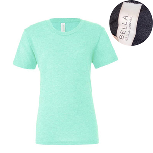 T-shirt à manches courtes unisexe bleu marine Bella + toile BC3413 en coton/fibre de bambou - Product Image 3